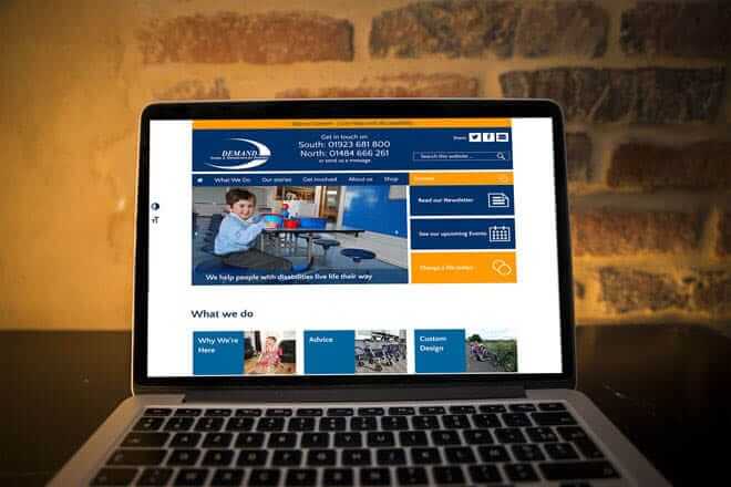 DEMAND website on a MacBook Pro