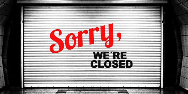 Sorry, we're closed Sorry, we're closed