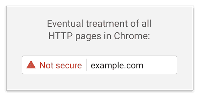 Google Chrome - site not secure
