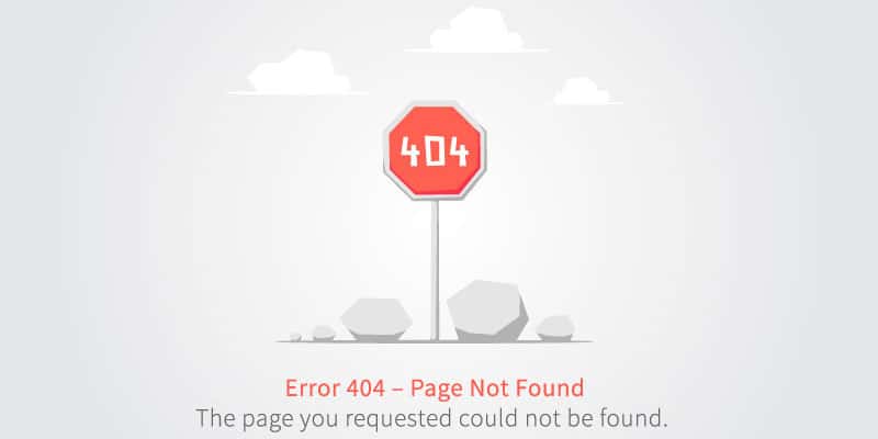 website 404 error page