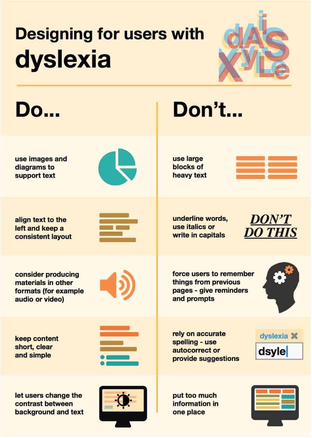 Designing for users with dyslexia